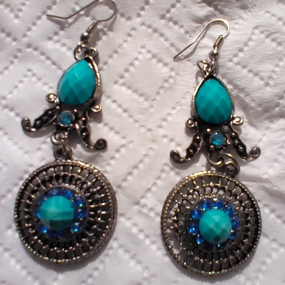 Turquoise Color Drop earrings